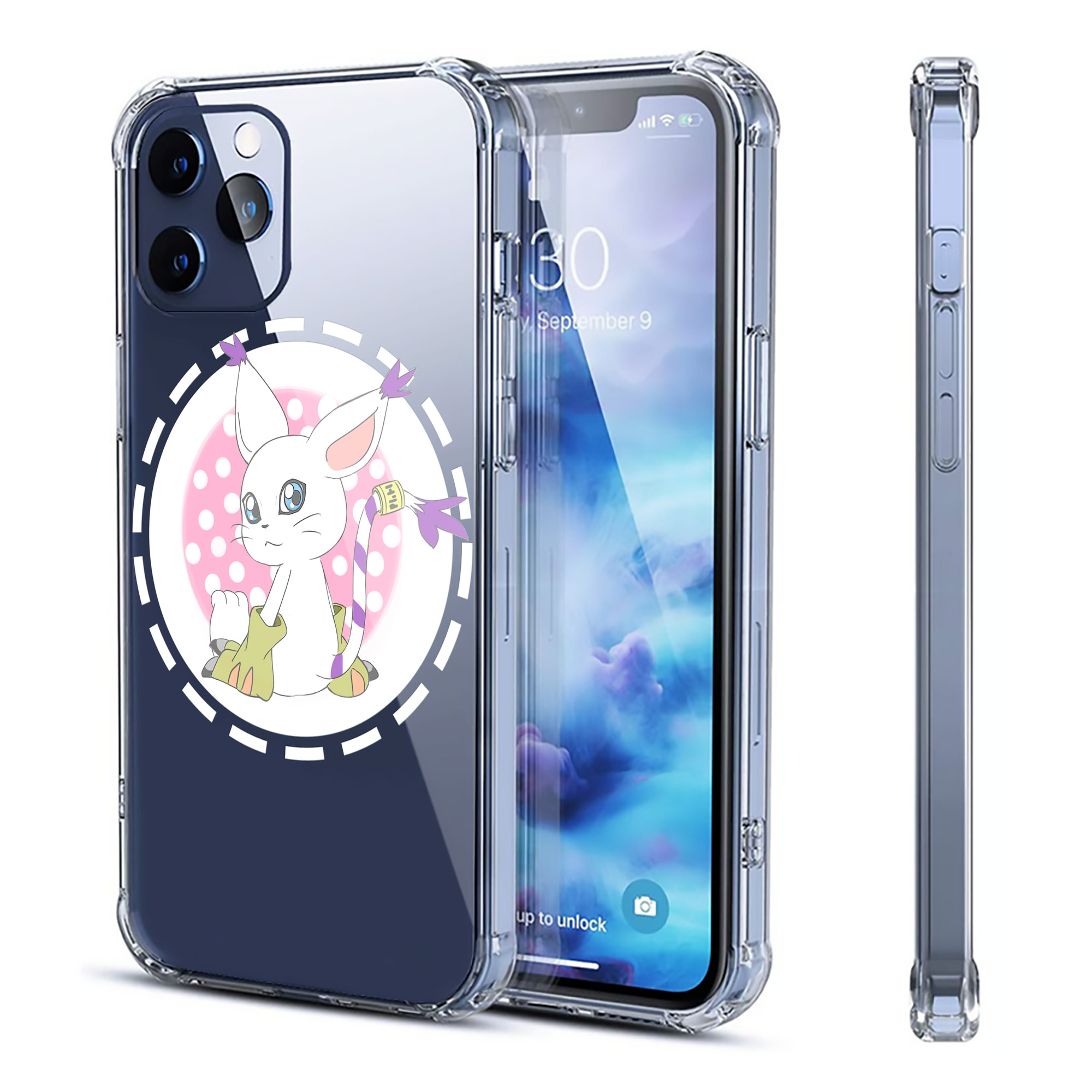 （画像用） Digimon デジタルモンスター/デジモン 【iPhone 12シリーズ対応】透明スマホケース（クリアソフトケース）